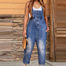 Zevrila Women's Clothing Fashion Casual Siamese Suspender Jeans Women